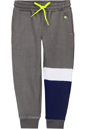 Cherry Crumble Unisex Kids Grey Regular Fit Solid Joggers
