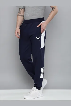 PUMA Men Navy Blue Solid Modern Sports Regular Fit Joggers With Side Stripes