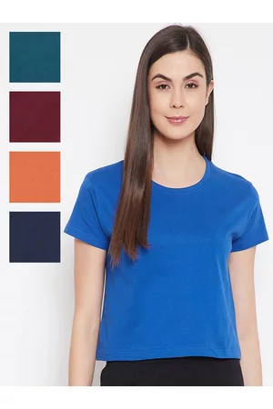 Clovia Women Pack of 5 Assorted Lounge T-Shirts