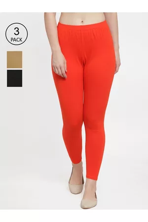GRACIT Women Pack Of 3 Solid Ankle-Length Leggings