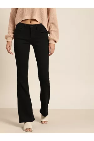 Moda Rapido Women Black Bootcut Mid-Rise Clean Look Stretchable Jeans