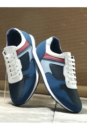 San Frissco Men Navy Blue & Blue Colourblocked Sneakers