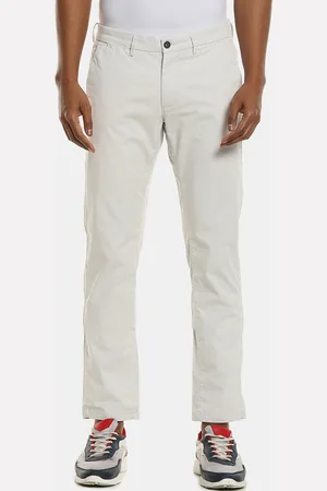 Arrow Men White Chinos Trousers