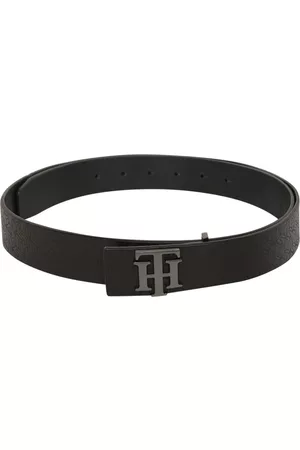 Tommy Hilfiger Unisex Black Printed Leather Belt