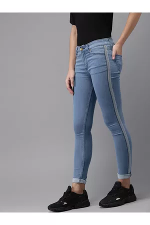 Campus Women Blue Slim Fit High-Rise Clean Look Stretchable Jeans