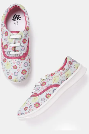 YK Girls Blue & Green Printed Sneakers