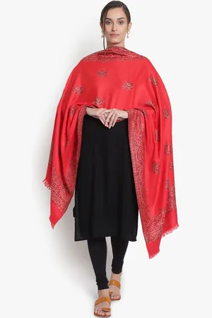 Mizash Women Red Floral Printed Shawl