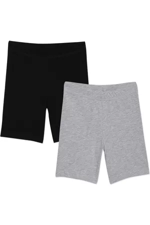 Charm n Cherish Girls Pack of 2 Black Skinny Fit Training or Gym Sports Shorts