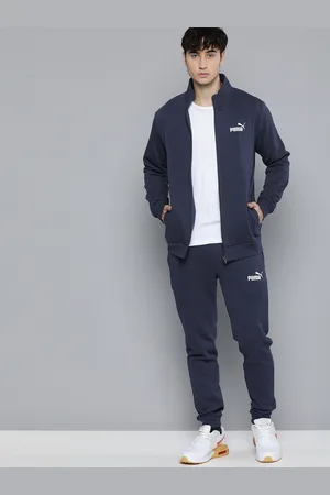PUMA Men Navy Blue Slim Fit Clean Solid Tracksuit