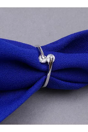 karatcart Silver-Plated White AD-Studded Finger Ring