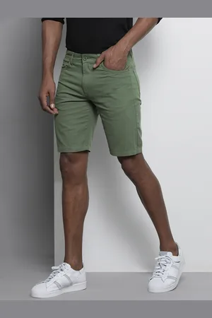The Indian Garage Co Men Green Slim Fit Chino Shorts