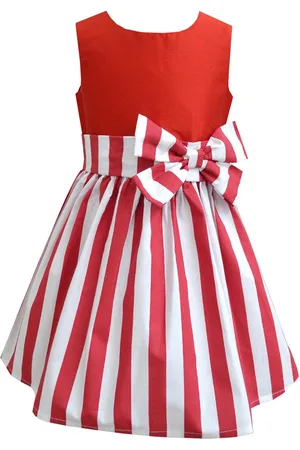 A.T.U.N. A T U N Girls Red Striped Dress