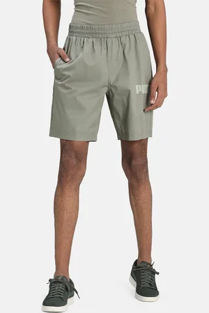 PUMA Men Olive Green Solid MODERN BASICS Regular Fit Shorts