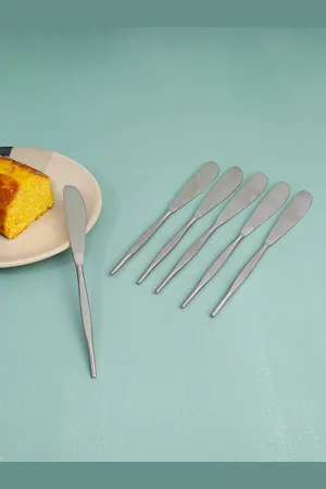 ellementry Silver-Toned Set Of 6 Metal Knives