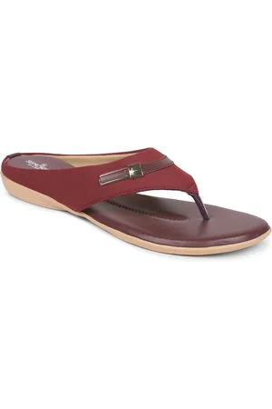 Liberty Red Embellished PU Wedge Sandals