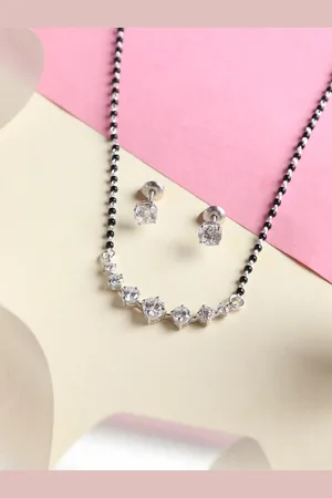 CLARA Silver 7 Stone Mangalsutra Set