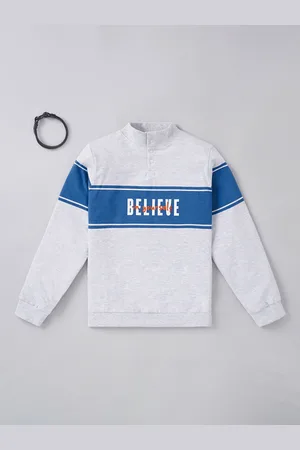 edheads Boys Grey Printed Cotton Sweatshirt