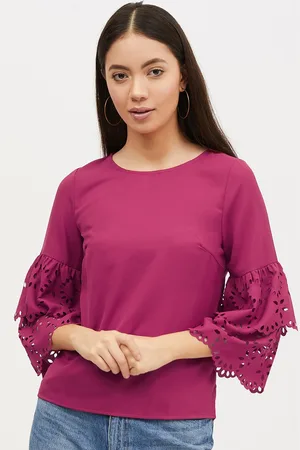 Harpa Women Purple Solid Top