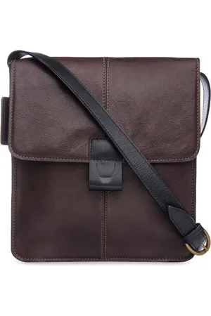 Hidesign Men Brown Solid Leather Messenger Bag