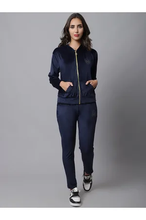 MARC LOUIS Women Blue Solid Tracksuit