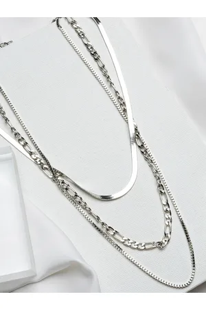 Joker & Witch Silver-Toned Alloy Layered Necklace