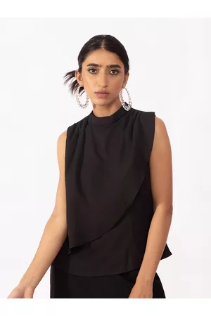 20Dresses Black Solid Sleeveless Top