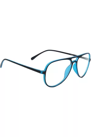Peter Jones Eyewear Unisex Black & Blue Aviator Sunglasses A_2888BBL