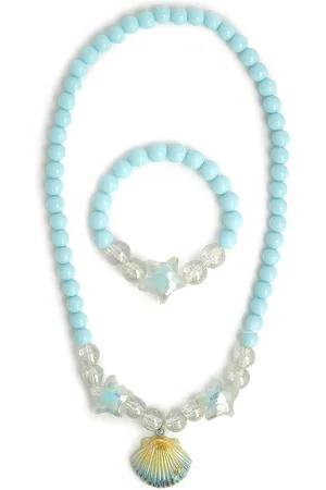 EL REGALO Girls Blue Beaded Jewellery Set