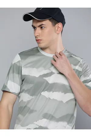 PUMA Men Harbor Mist Blue Camouflage Print AOP dryCELL Training T-shirt