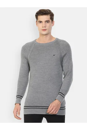 Louis Philippe Men Grey Pullover