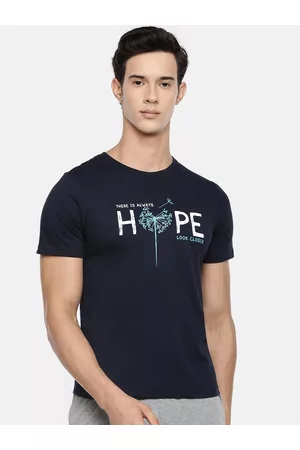 dollar Men Navy Blue Printed T-shirt
