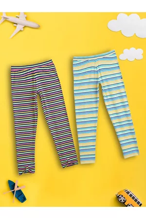 XY Life Girls Pack Of 2 Astro Supercombed Cotton Leggings