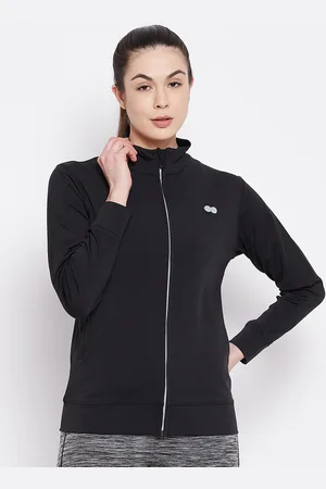 Clovia Women Solid Activewear Sweatshirt