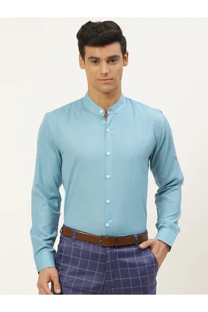 SOJANYA Men Blue Semi Formal Shirt