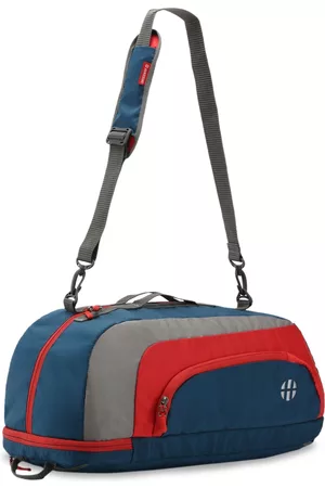 Harissons Navy Blue & Red Solid Jake Gym Duffle Bag