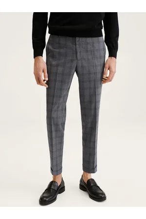 Mango tailored slim leg trousers in black  ASOS