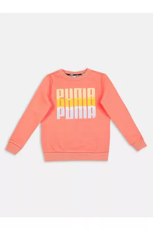 PUMA Boys Pink Printed Summer Squeeze Crew Regular Fit Sweatshirt