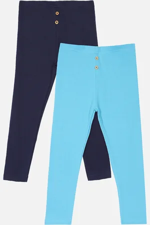 BodyCare Girls Pack Of 2 Solid Slim Fit Track Pants