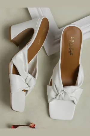 White PU Strappy Block Heel Sandals (TC-ST-1235-WHTPU) – Truffle Collection