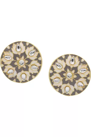 Asmitta Jewellery Grey Contemporary Studs Earrings