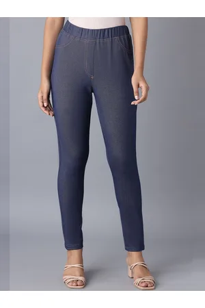 Elleven Women Navy Blue Solid Jeggings