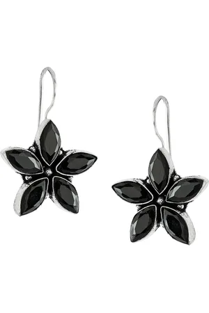 EL REGALO Black Star Shaped Studs Earrings
