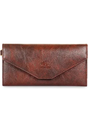 THE CLOWNFISH Dyna Brown Solid Synthetic Envelope Wallet