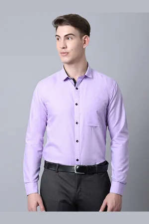 Majestic Men Lavender Slim Fit Formal Shirt