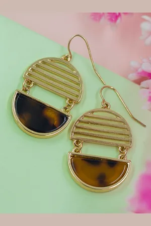 Bellofox Brown Contemporary Drop Earrings