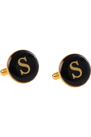 Tossido Men Black & Gold-Toned Cufflink