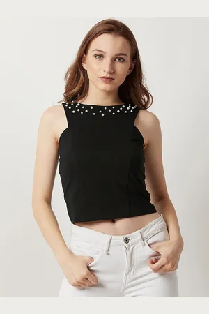 Miss Chase Women Black Solid Top