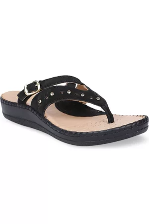 Scholl Women Black Embellished Comfort Heels
