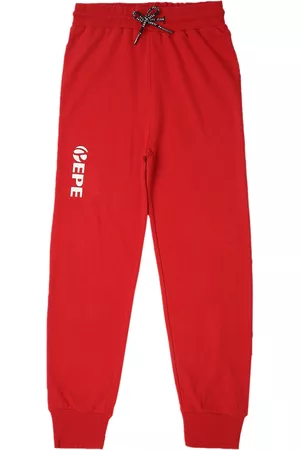 Pepe Jeans Boys Red Solid Cotton Jogger