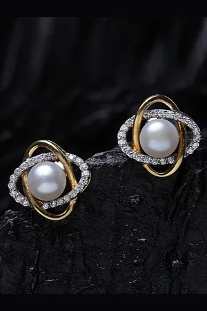 CLARA Silver-Toned Contemporary Studs